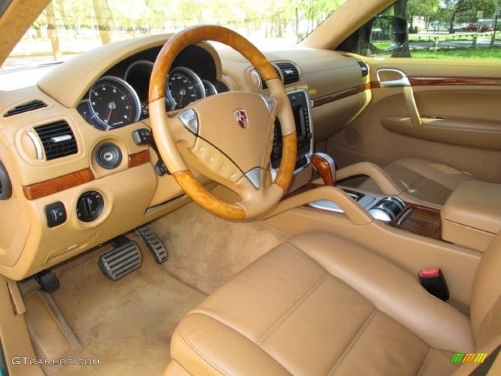 2008 Cayenne Turbo - Marine Blue Metallic / Sand Beige Full Leather photo #57