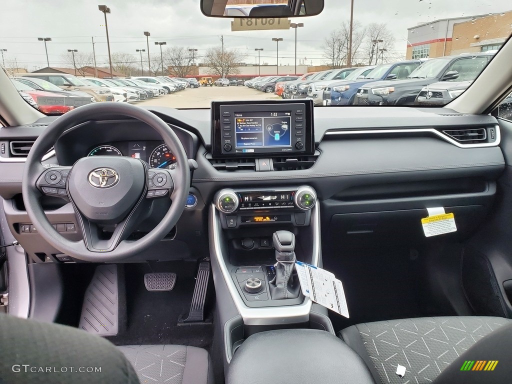 2021 Toyota RAV4 XLE AWD Hybrid Black Dashboard Photo #140239869