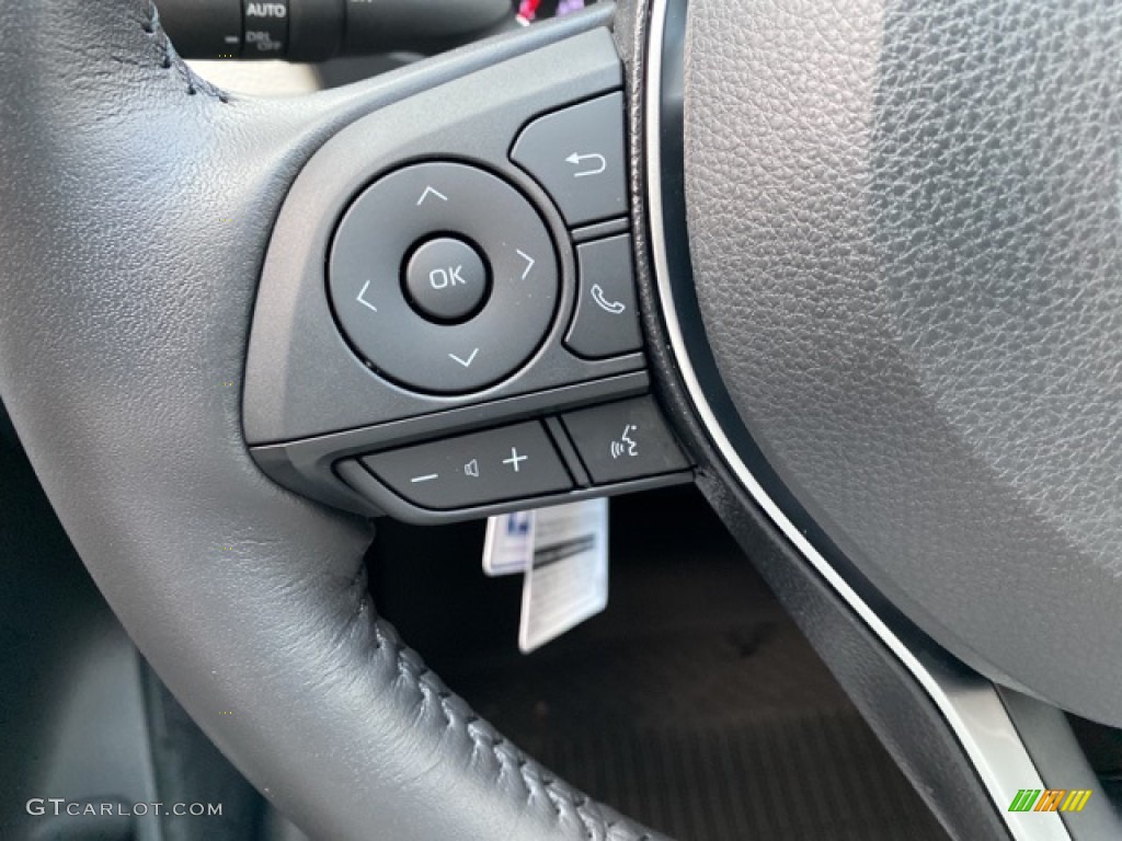 2021 Toyota RAV4 XLE Premium AWD Light Gray Steering Wheel Photo #140241950