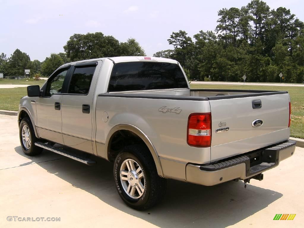 2006 F150 Lariat SuperCrew 4x4 - Smokestone Metallic / Tan photo #5