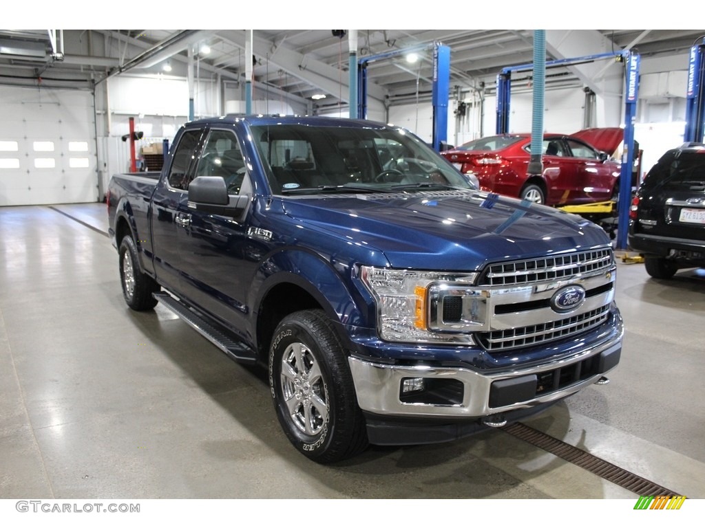 2018 F150 XLT SuperCab 4x4 - Blue Jeans / Earth Gray photo #3