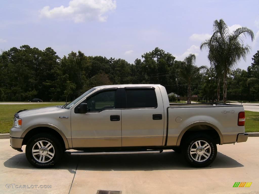 2006 F150 Lariat SuperCrew 4x4 - Smokestone Metallic / Tan photo #6