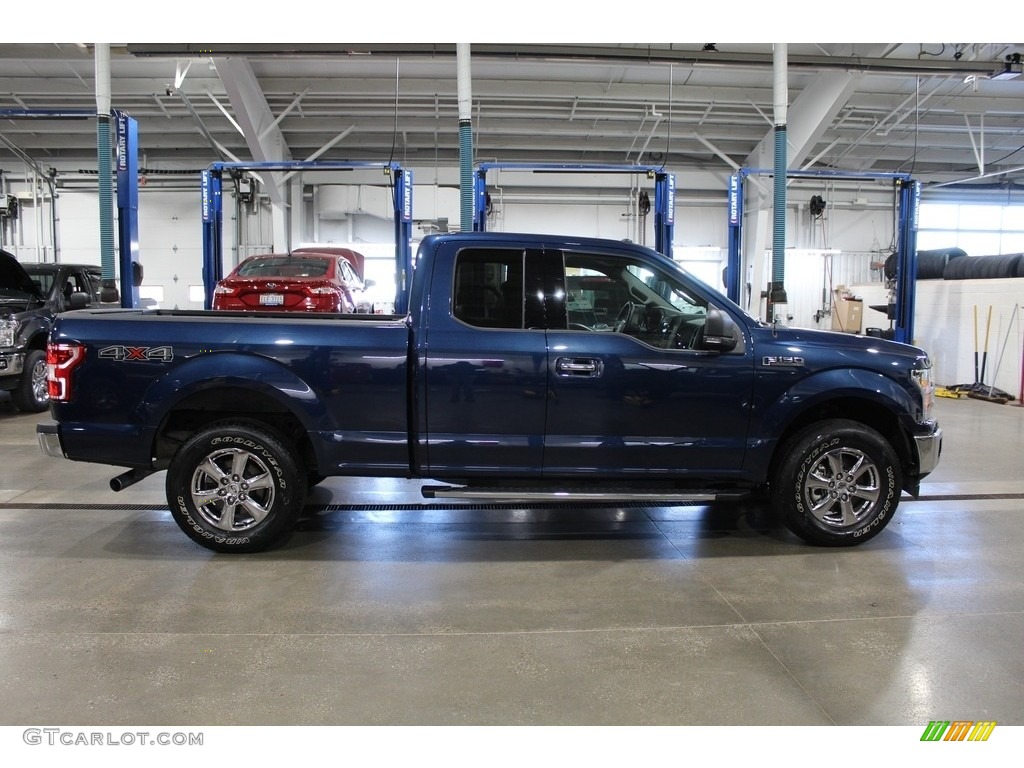 2018 F150 XLT SuperCab 4x4 - Blue Jeans / Earth Gray photo #4