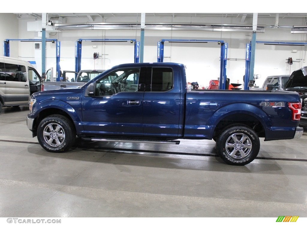 2018 F150 XLT SuperCab 4x4 - Blue Jeans / Earth Gray photo #8