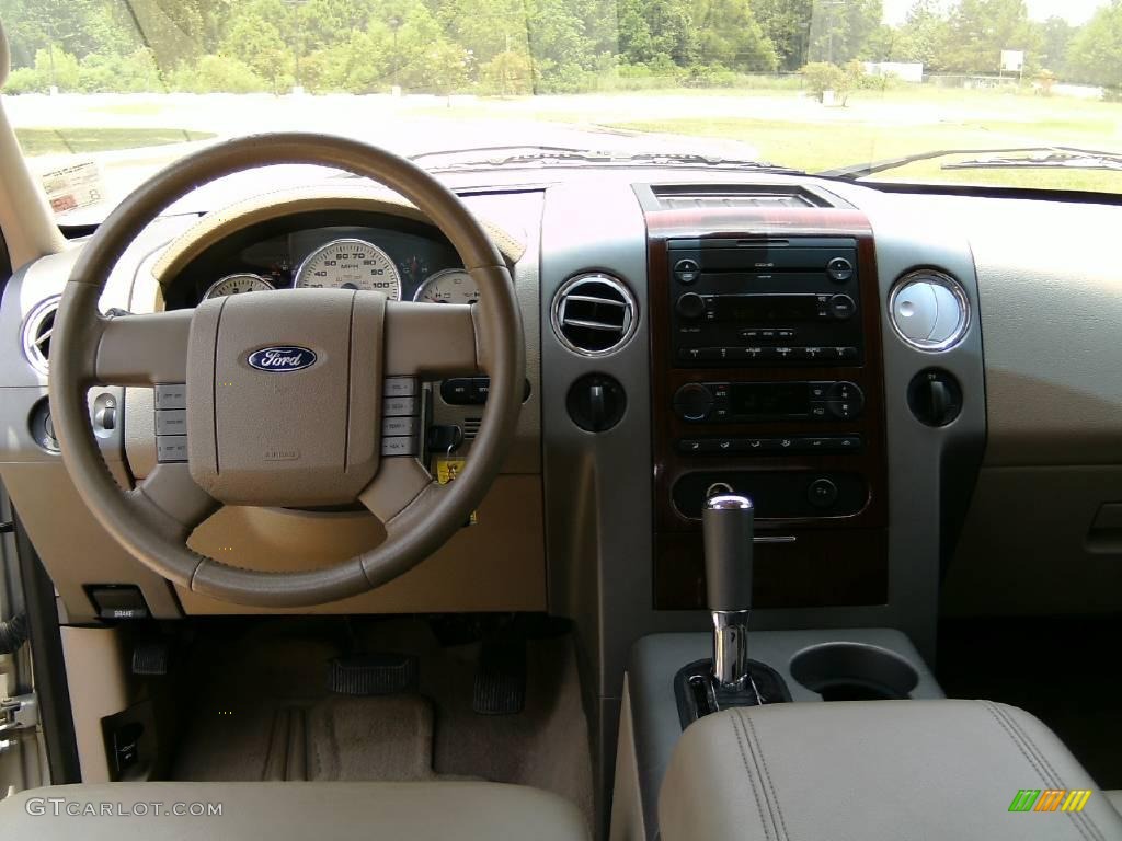 2006 F150 Lariat SuperCrew 4x4 - Smokestone Metallic / Tan photo #11