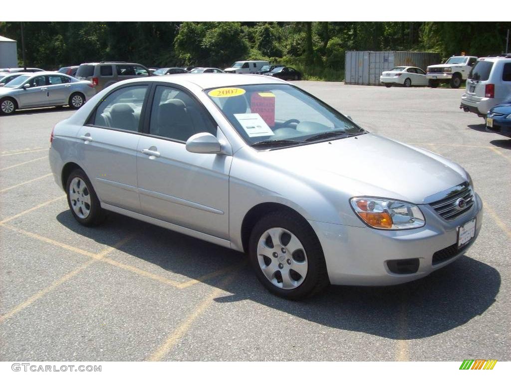 2007 Spectra EX Sedan - Silver / Gray photo #1