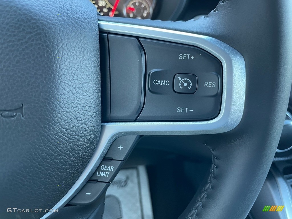 2021 Ram 1500 Big Horn Crew Cab 4x4 Black Steering Wheel Photo #140246465