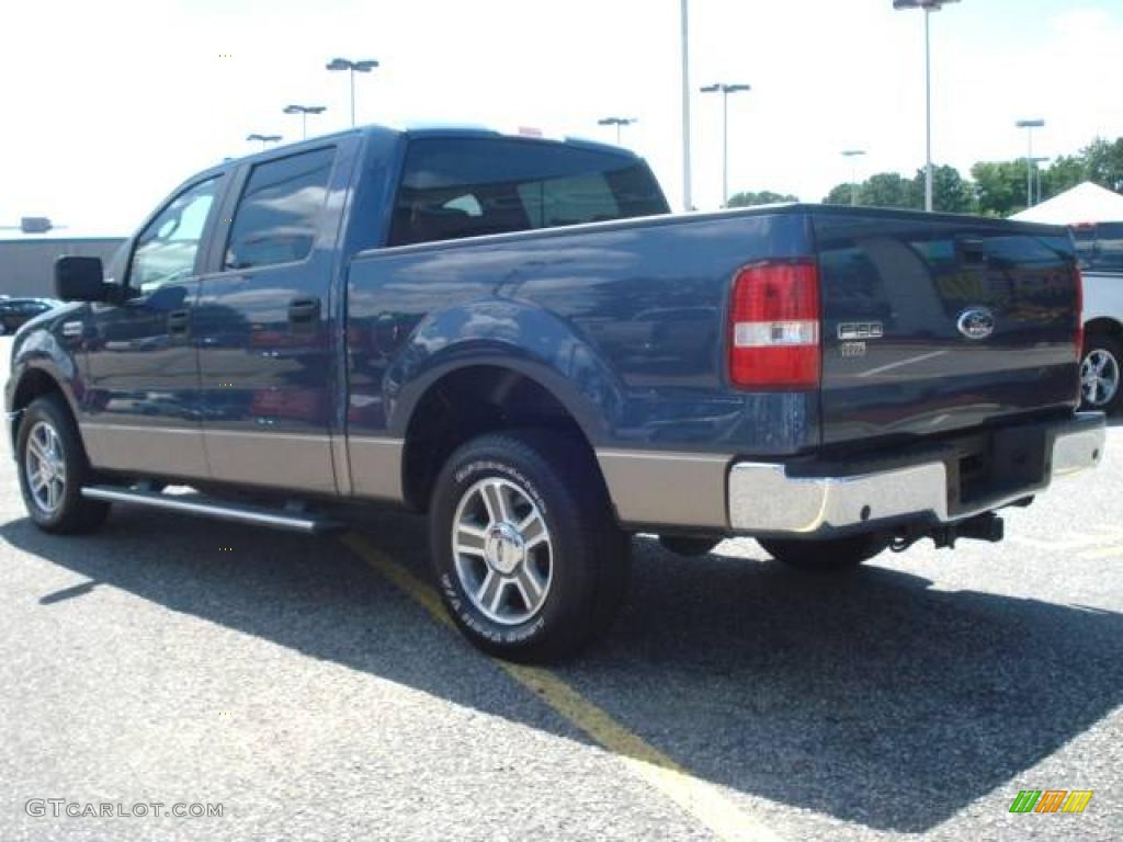 2006 F150 XLT SuperCrew - Medium Wedgewood Blue Metallic / Tan photo #5