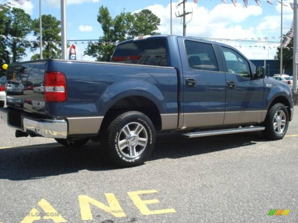 2006 F150 XLT SuperCrew - Medium Wedgewood Blue Metallic / Tan photo #6