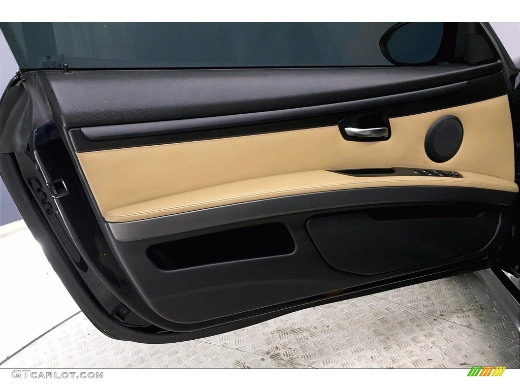 2011 BMW M3 Convertible Bamboo Beige Novillo Leather Door Panel Photo #140246990