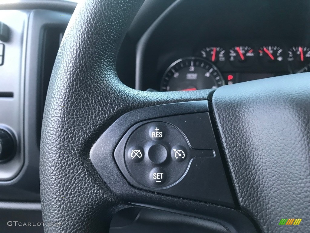 2016 Chevrolet Silverado 1500 WT Double Cab 4x4 Dark Ash/Jet Black Steering Wheel Photo #140247779