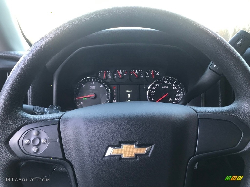 2016 Chevrolet Silverado 1500 WT Double Cab 4x4 Dark Ash/Jet Black Steering Wheel Photo #140247797