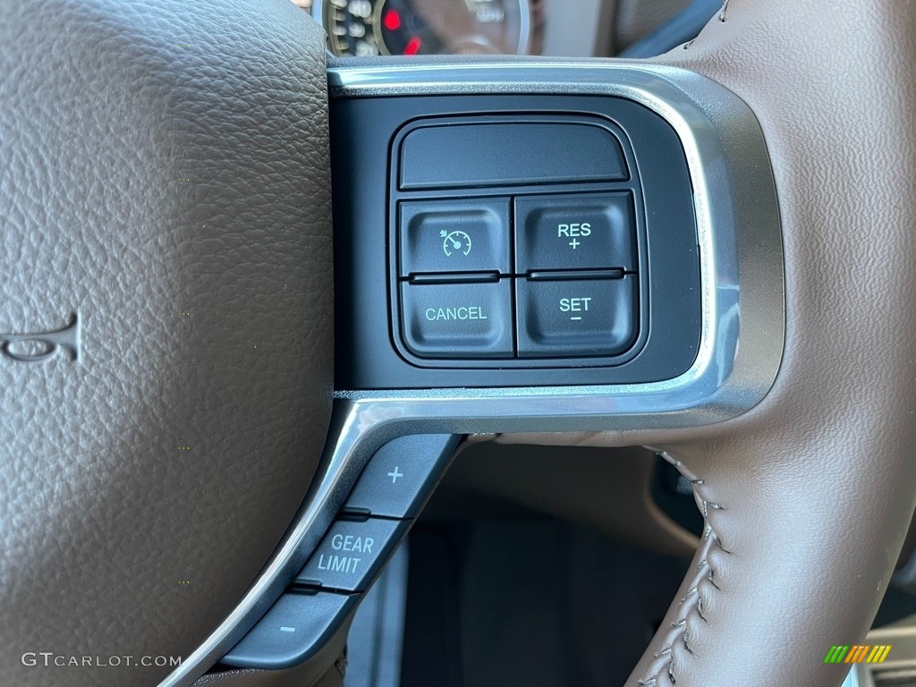 2020 Ram 2500 Laramie Crew Cab 4x4 Mountain Brown/Light Frost Beige Steering Wheel Photo #140247926
