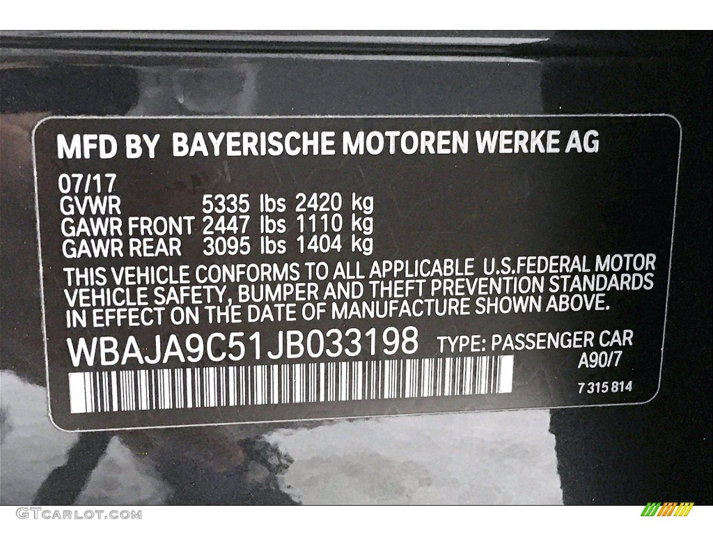2018 5 Series 530e iPerfomance Sedan - Dark Graphite Metallic / Cognac photo #36
