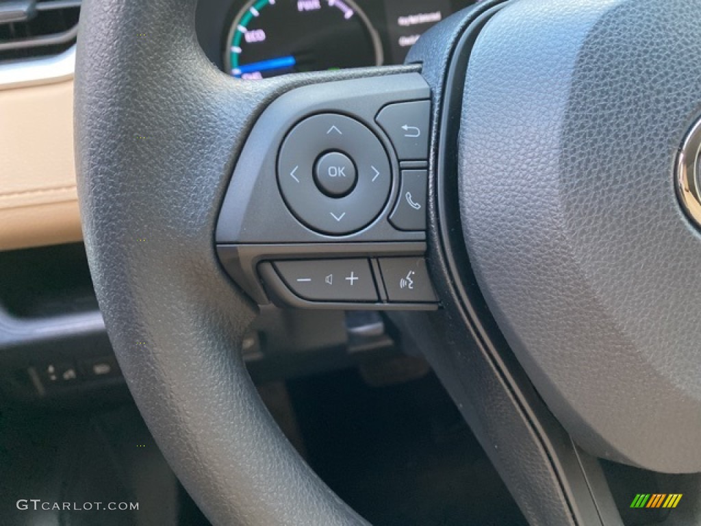 2021 Toyota RAV4 XLE AWD Hybrid Nutmeg Steering Wheel Photo #140248334
