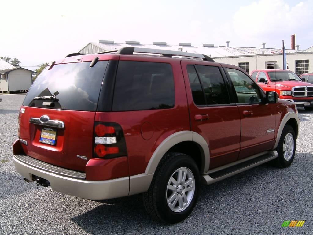 2006 Explorer Eddie Bauer 4x4 - Redfire Metallic / Camel photo #3