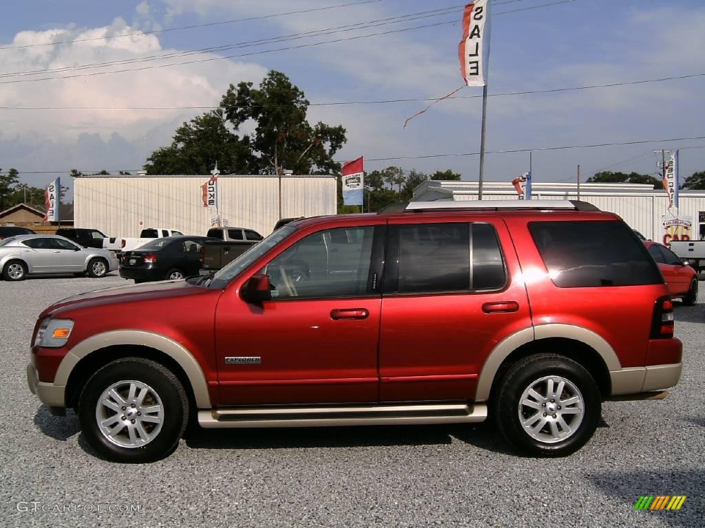 2006 Explorer Eddie Bauer 4x4 - Redfire Metallic / Camel photo #6