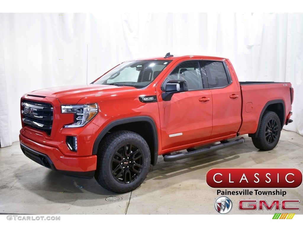 2021 Sierra 1500 Elevation Double Cab 4WD - Cardinal Red / Jet Black photo #1