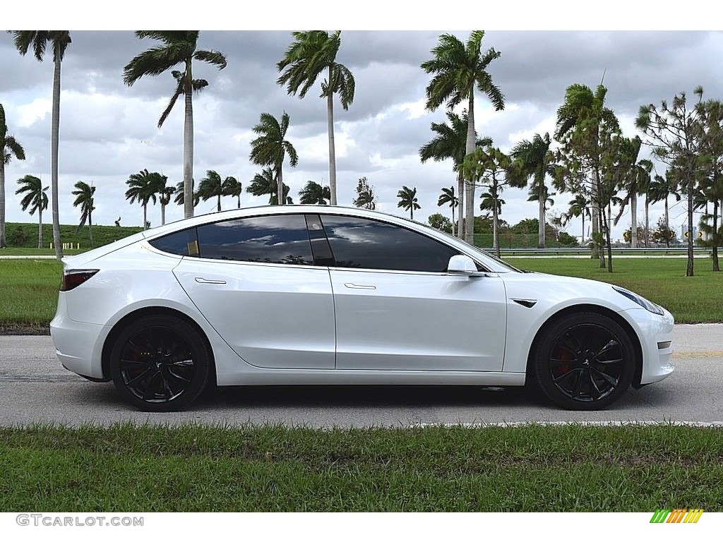 Pearl White Multi-Coat 2018 Tesla Model 3 Long Range Exterior Photo #140253629