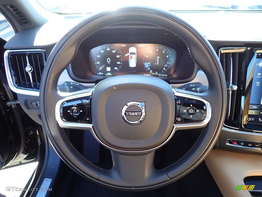 2017 Volvo S90 T6 AWD Amber Steering Wheel Photo #140257490
