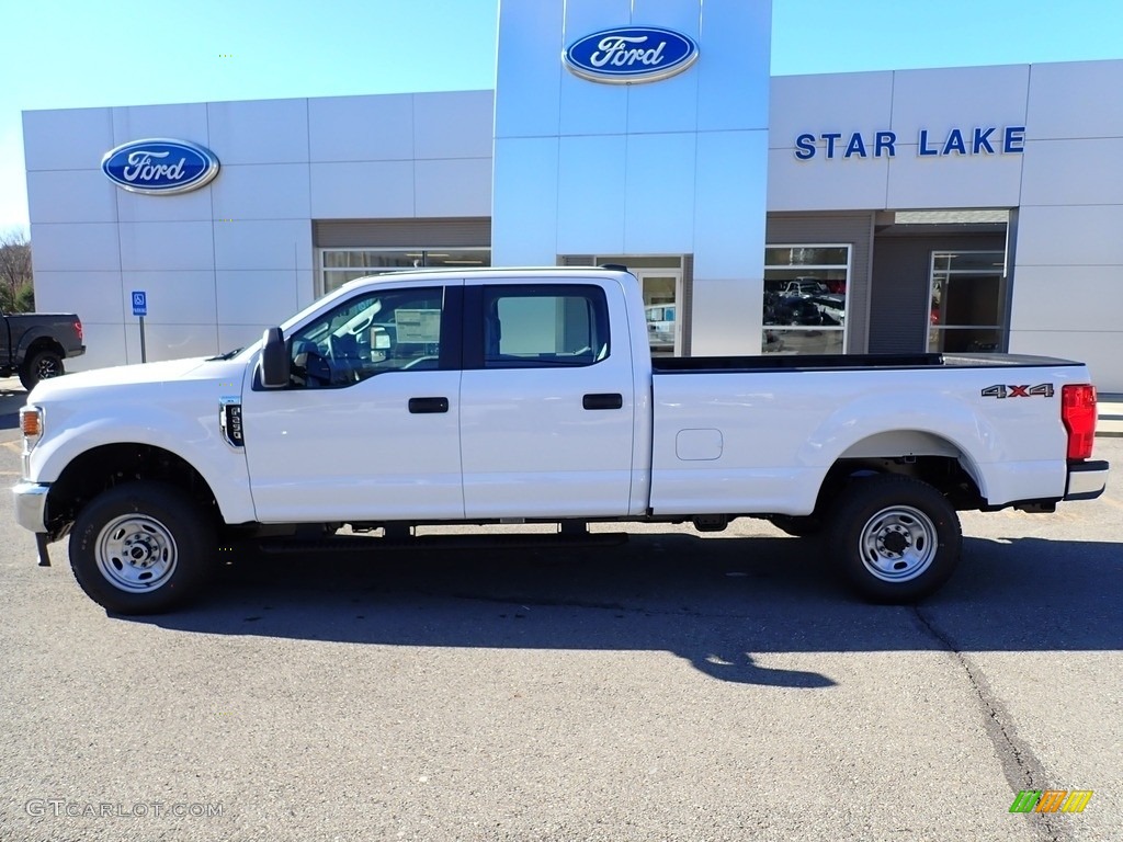 2021 F250 Super Duty XL Crew Cab 4x4 - Oxford White / Medium Earth Gray photo #2