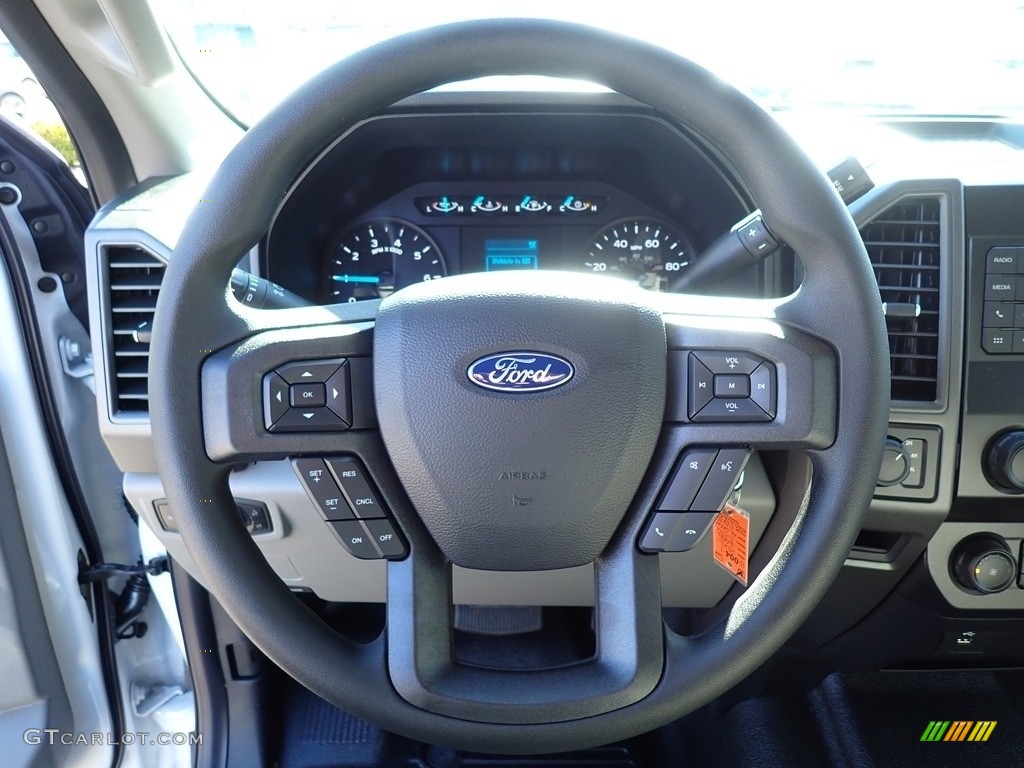 2021 Ford F250 Super Duty XL Crew Cab 4x4 Medium Earth Gray Steering Wheel Photo #140260397
