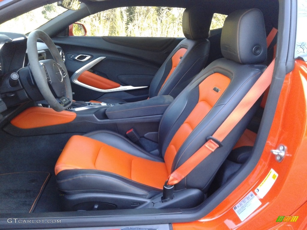 Jet Black/Orange Accents Interior 2018 Chevrolet Camaro SS Coupe Hot Wheels Package Photo #140262833