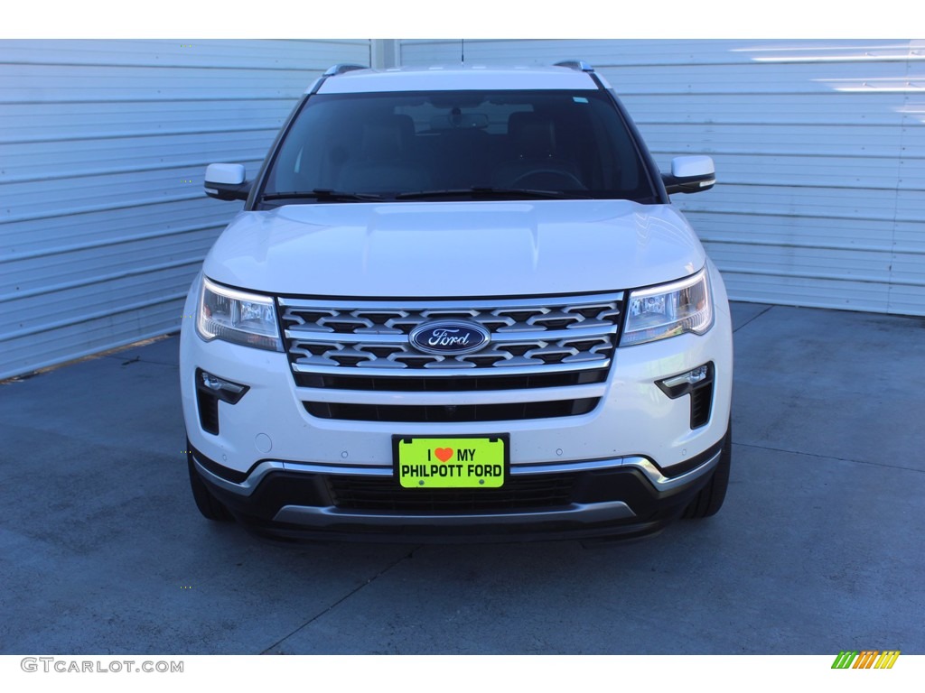 2018 Explorer Limited 4WD - White Platinum / Ebony Black photo #3