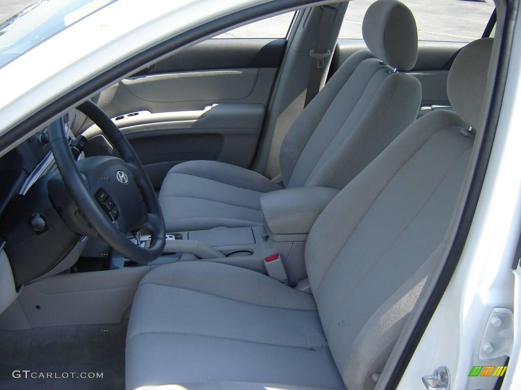 2008 Sonata SE V6 - Powder White Pearl / Beige photo #9