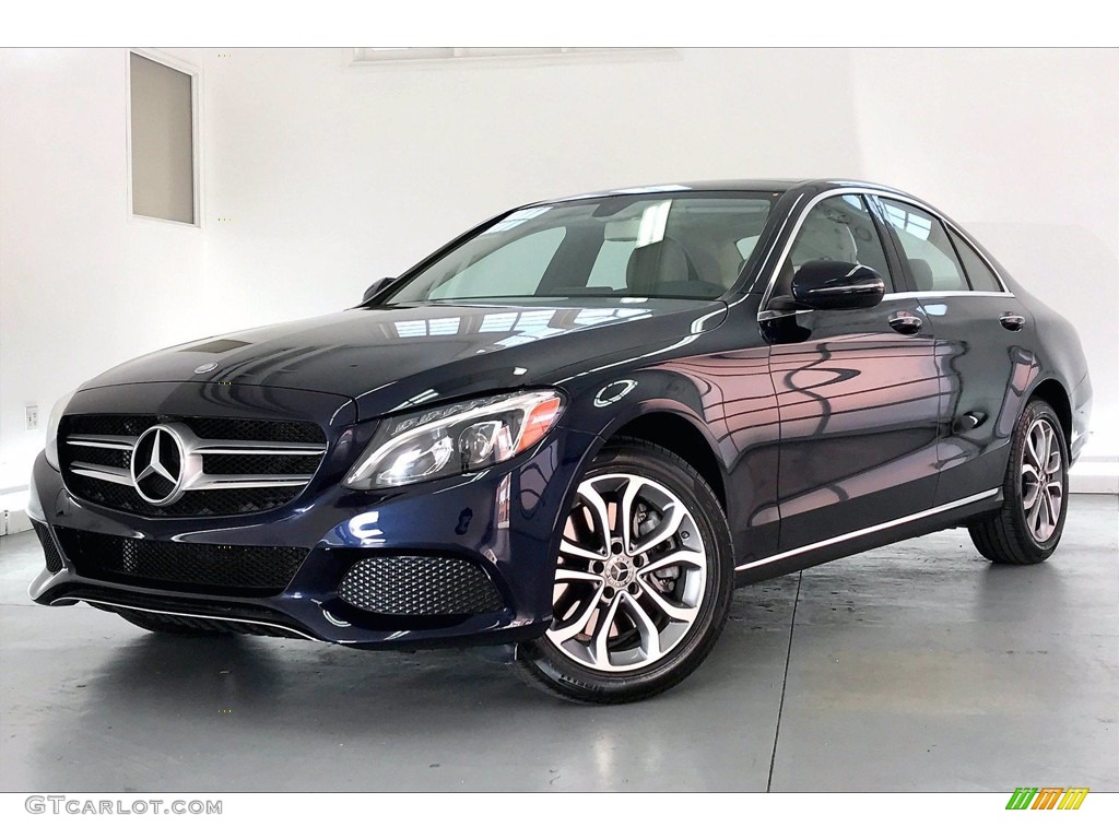 2017 C 300 4Matic Sedan - Lunar Blue Metallic / Silk Beige/Black photo #12