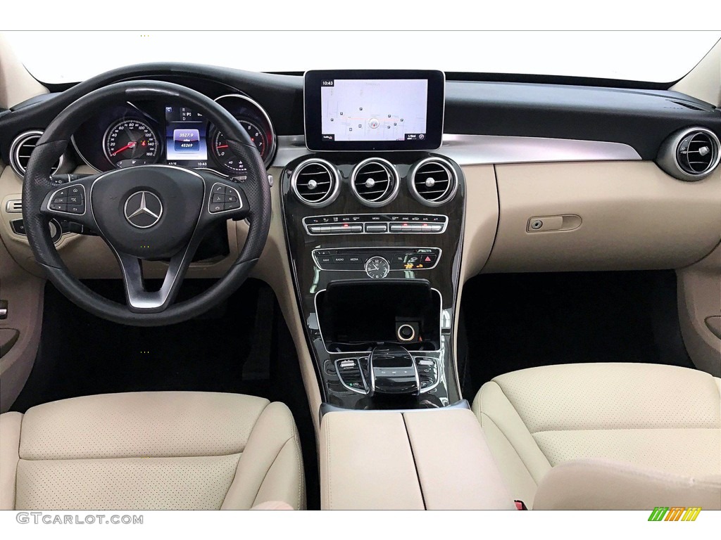Silk Beige/Black Interior 2017 Mercedes-Benz C 300 4Matic Sedan Photo #140264810