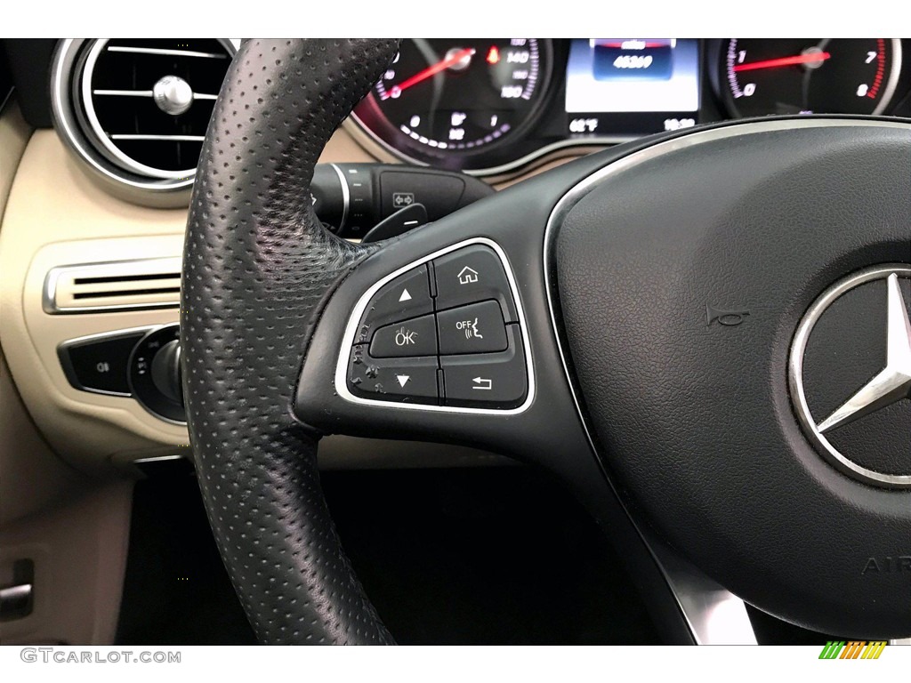 2017 Mercedes-Benz C 300 4Matic Sedan Silk Beige/Black Steering Wheel Photo #140264918