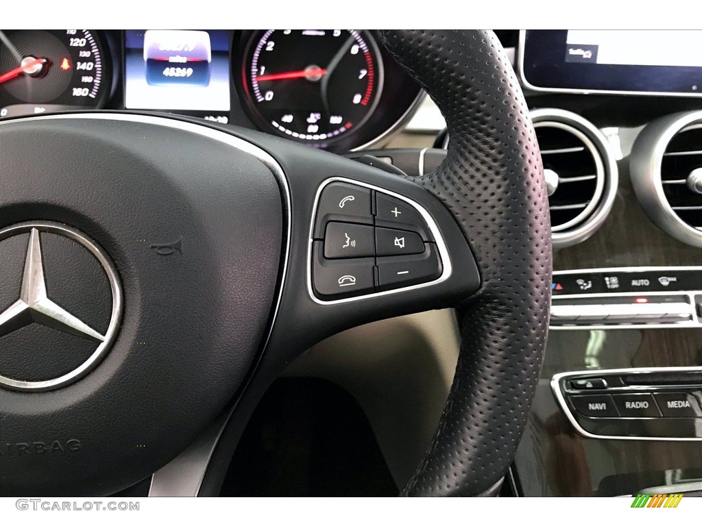 2017 Mercedes-Benz C 300 4Matic Sedan Silk Beige/Black Steering Wheel Photo #140264934