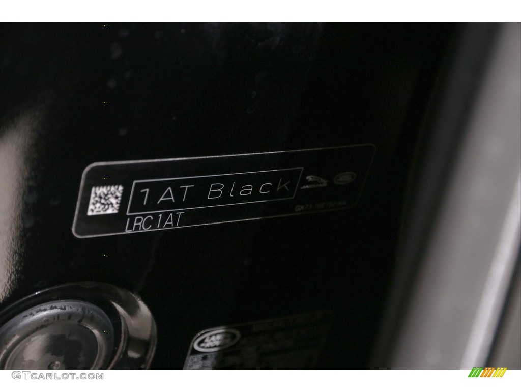 2020 Range Rover Velar Color Code 1AT for Narvik Black Photo #140268116
