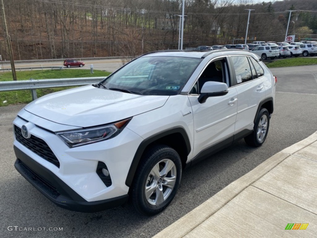 Super White 2021 Toyota RAV4 XLE AWD Hybrid Exterior Photo #140268263