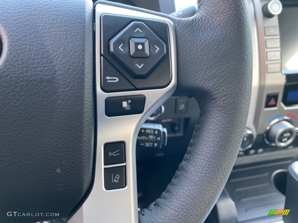 2021 Toyota Tundra Platinum CrewMax 4x4 Black Steering Wheel Photo #140268455