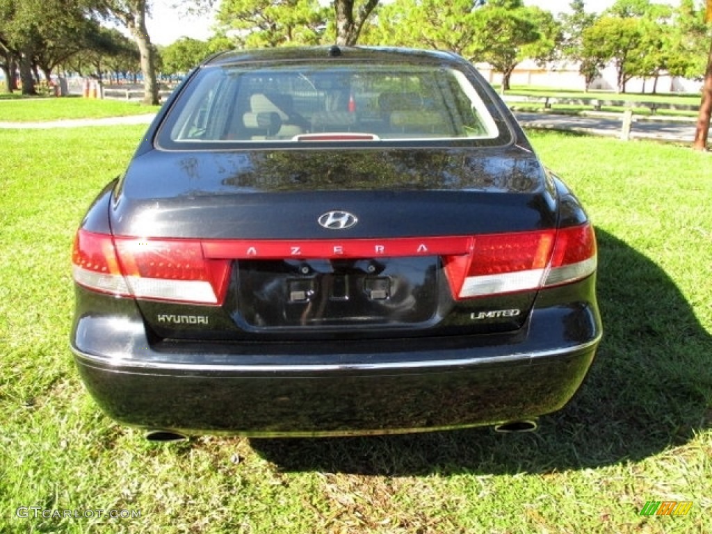 2008 Azera Limited - Ebony Black / Beige photo #7
