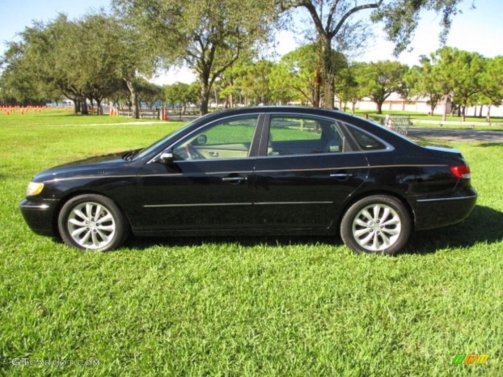 2008 Azera Limited - Ebony Black / Beige photo #12