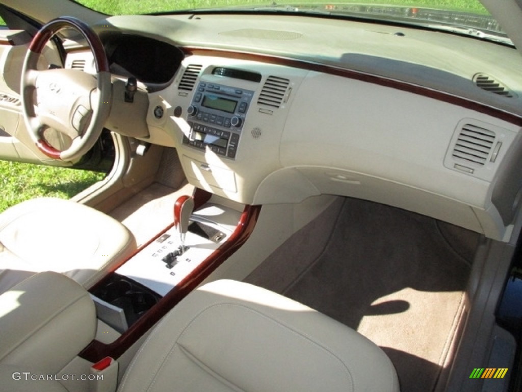 2008 Azera Limited - Ebony Black / Beige photo #13
