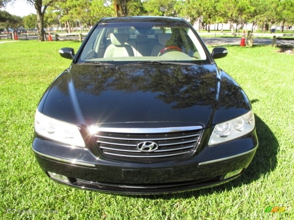 2008 Azera Limited - Ebony Black / Beige photo #17