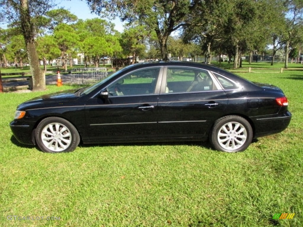 2008 Azera Limited - Ebony Black / Beige photo #35