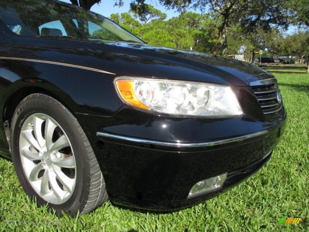 2008 Azera Limited - Ebony Black / Beige photo #42