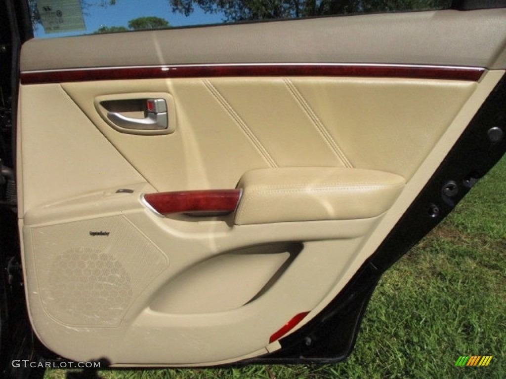 2008 Azera Limited - Ebony Black / Beige photo #48