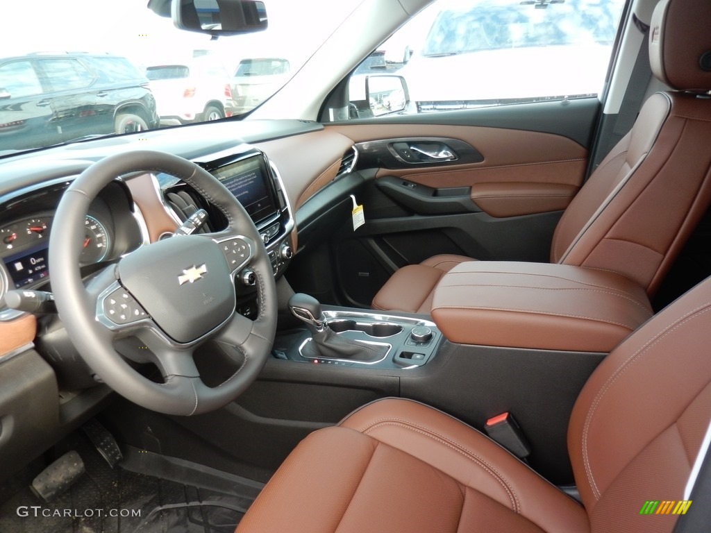 High Country Jet Black/­Loft Brown Interior 2021 Chevrolet Traverse High Country Photo #140270810