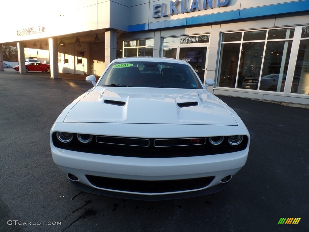 2016 Challenger R/T Plus - Bright White / Black/Ruby Red photo #3