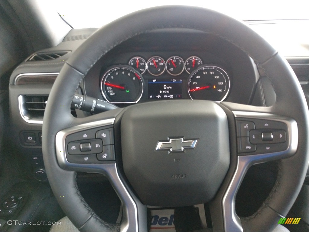2021 Chevrolet Suburban Z71 4WD Jet Black Steering Wheel Photo #140272055