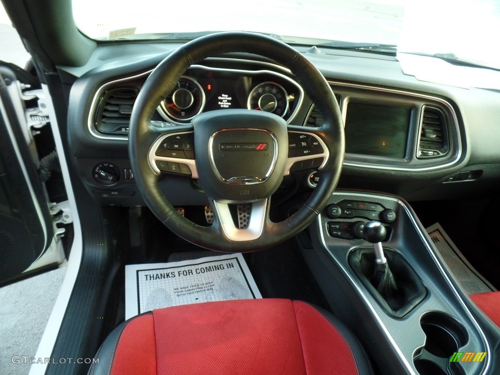 2016 Challenger R/T Plus - Bright White / Black/Ruby Red photo #26