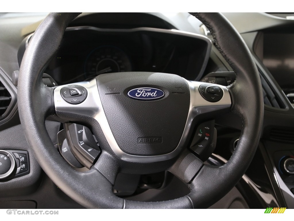 2017 Ford C-Max Energi Titanium Charcoal Black Steering Wheel Photo #140274644