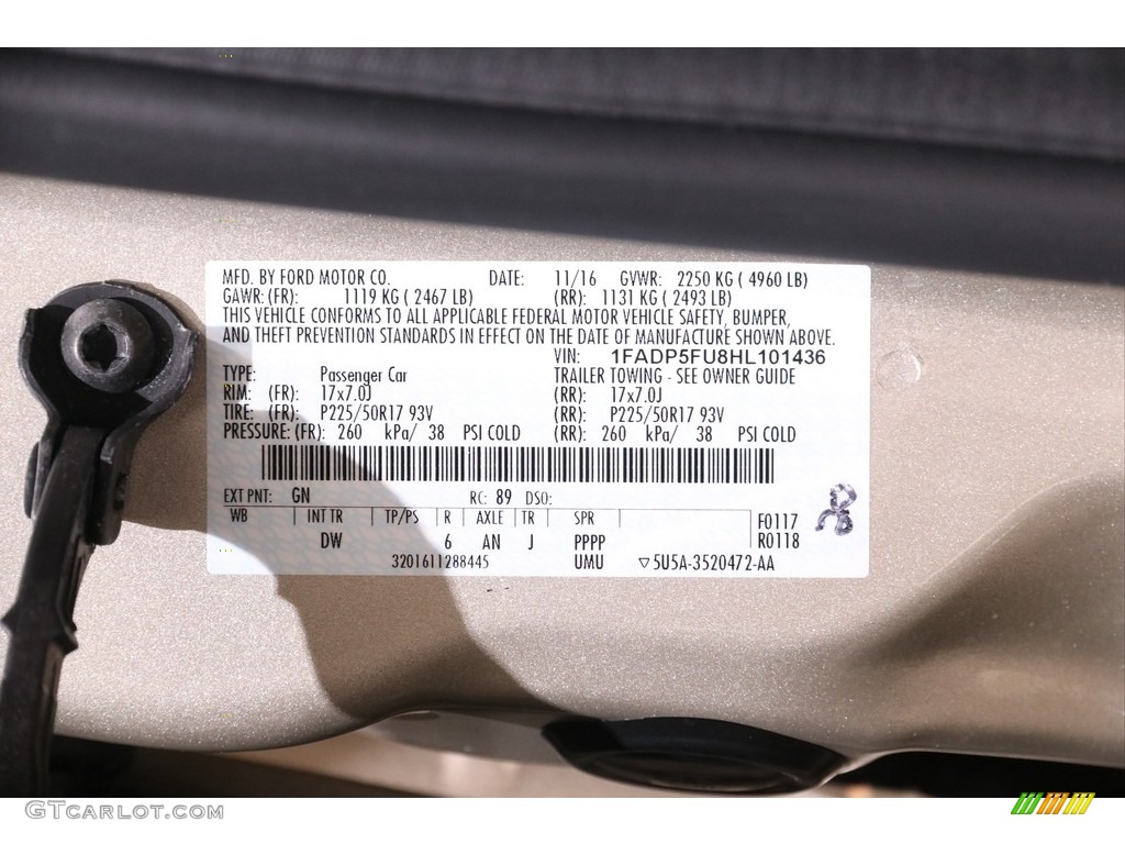 2017 Ford C-Max Energi Titanium Color Code Photos