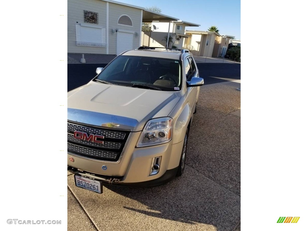 2012 Terrain SLT AWD - Gold Mist Metallic / Brownstone photo #14